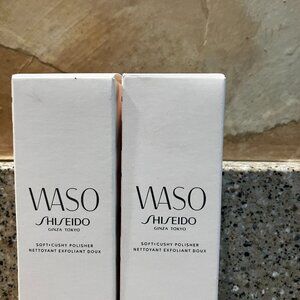 WASO Shiseido Set of 2 Soft Cushy Polisher 2.7 0z. NEW!